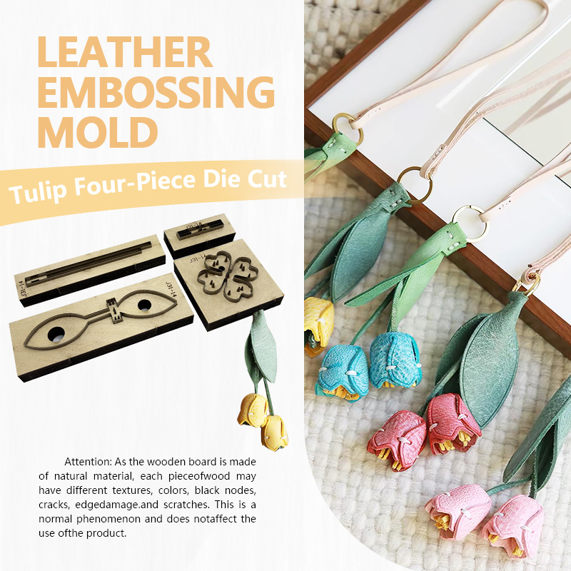 Craft Knife Set - Leather Tulip Four-Piece Set Knife Template