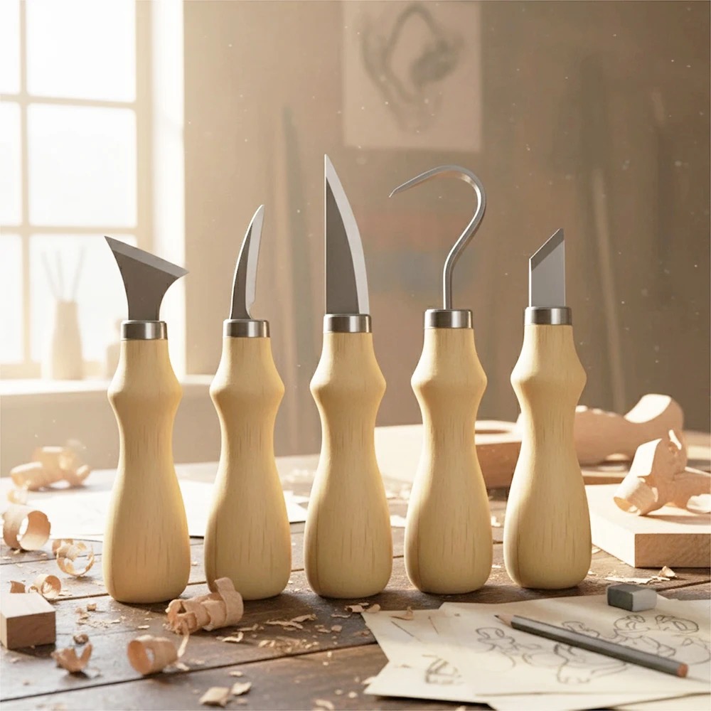 5Pcs Wood Carving Tools Set,Cu - Craft Knife Set 评论和价格