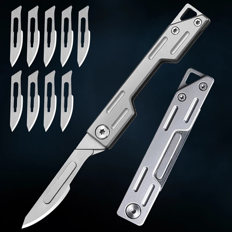 Folding Knife Stainless Steel  - Craft Knife Set 评论和价格