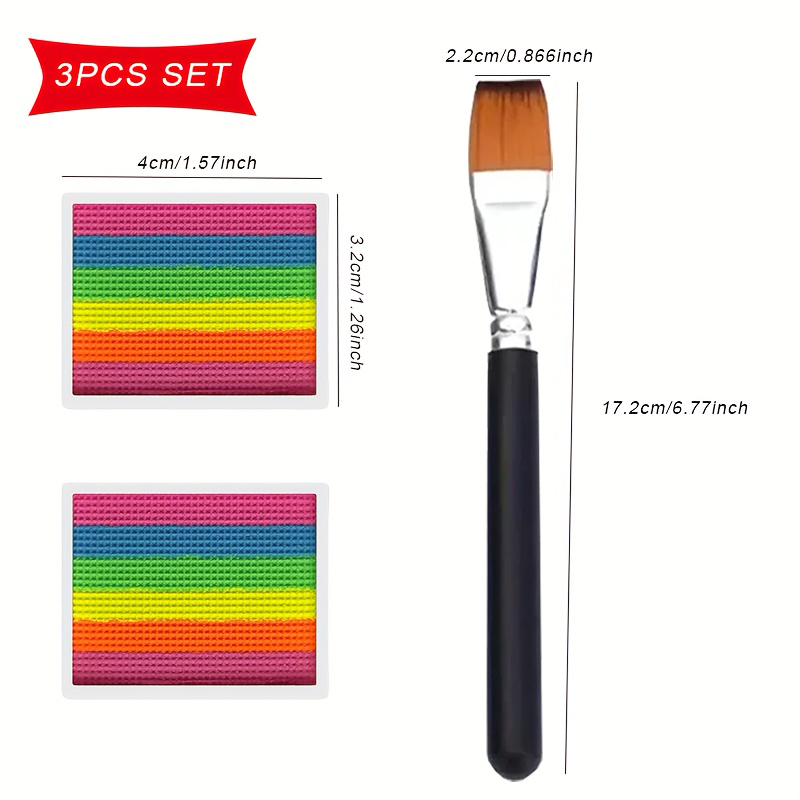 Rainbow Face and Body Paint Se - Cosplay Prop Paint 评论和价格