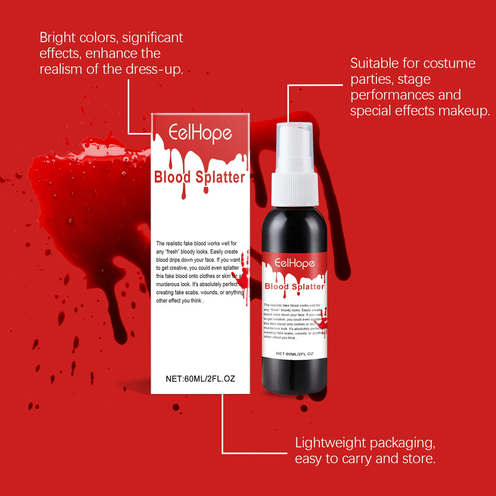 Halloween Emulation Fake Blood - Cosplay Prop Paint 评论和价格