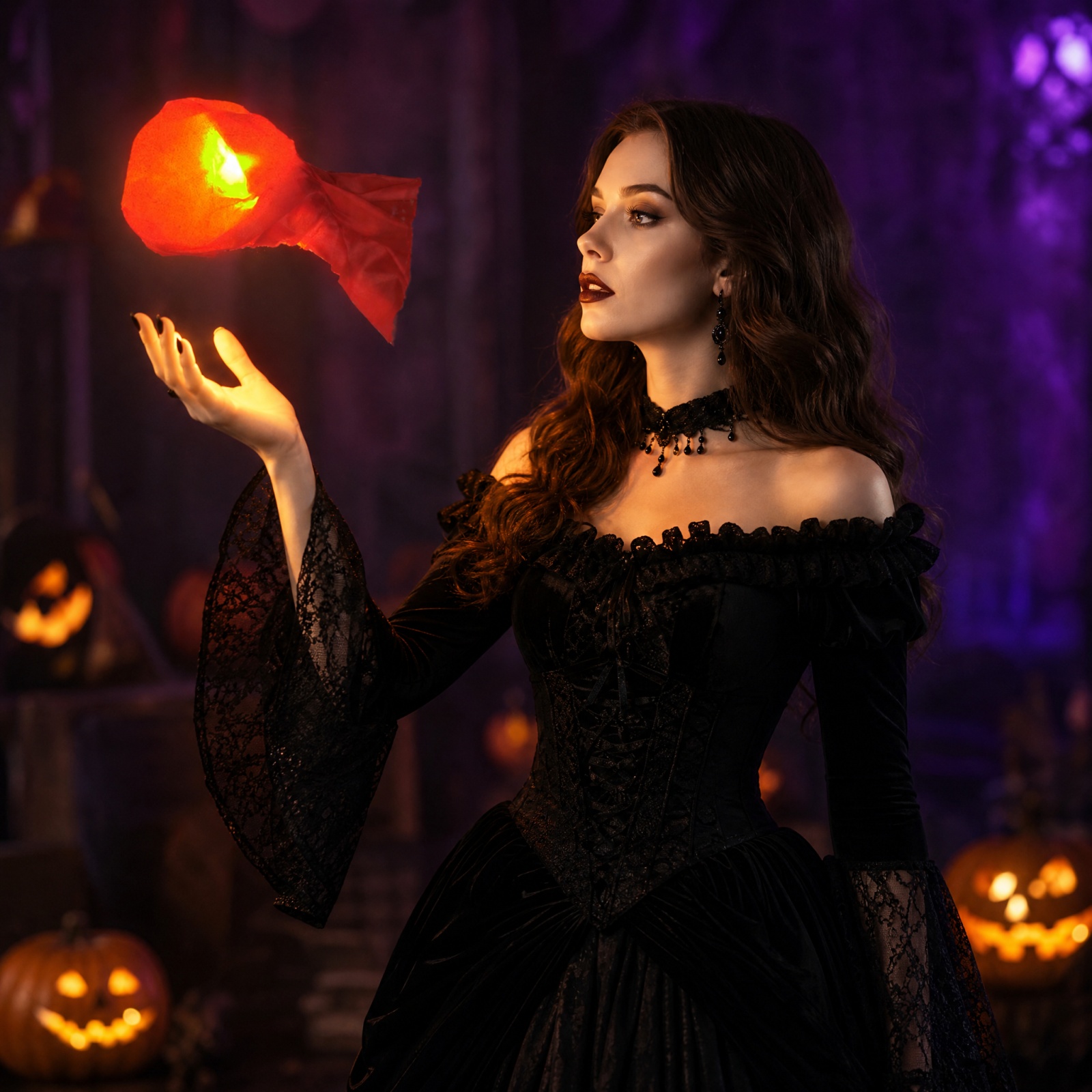 Halloween Hanging Floating Fir - Cosplay Fireball Prop 评论和价格